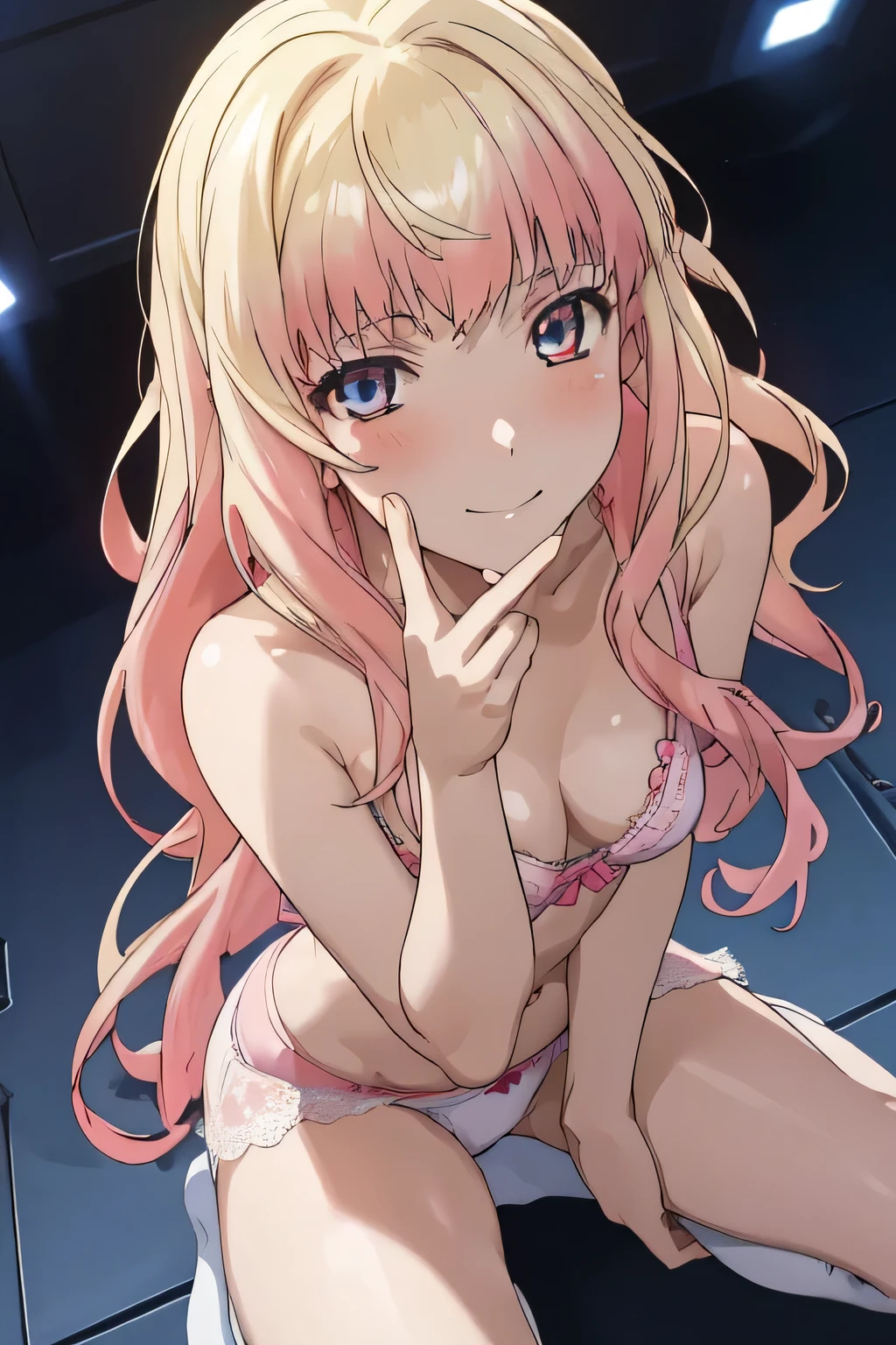 I boy in,On the stage,nsfw,(((1girl,1boy,fellatio))),,colorful stage dress,(((realistic white lace panties))),over knee socks ,figure:0.8,dynamic angle,1 girl, sheryl nome, (((colorful hair, blonde hair, pink hair, gradient hair long hair))), medium breasts, blue eyes, mature woman,  looking at the viewer, smile,,masterpiece ,8k unity wallpaper,anime key visual,highest quality, High resolution, unity 8k wallpaper, (shape:0.8), highly detailed face,highly detailed eye,glowing eyes , shiny skin,fine skin,white skin,dense skin,detailed hair,highly detailed legs,perfect lighting, Detailed CG, (perfect hands, perfect anatomy),High resolution,anime key visual,Kyoto Animation,(Detailed wear ),slender limbs, delicate curves, dainty hands, tiny feet,