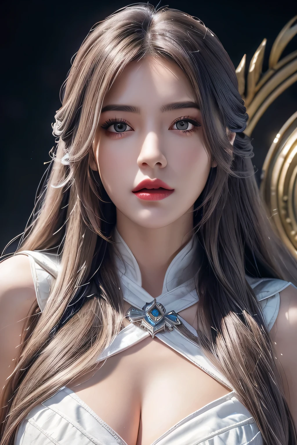 High-quality work,Realistic works,Super premium graphics,8K HD CG works,high quality graphics,High-definition and exquisite CG works,10x pixels,Ultra-fine details:1.1,Advanced technical details:1.1Realistic photo effects,Interior lighting effects:1.5,natural soft light:1.5. Light effect(Virtual light effects:1.8),ultra high resolution,shining dress white long hair,silber hair,transparenthair,high detailed hair(Quality hair details:1.1)Clear eyes,Double eyelids look good,Sharp eye makeup, Create exquisite eyelash makeup, tthin eyebrows, Ultra-detailed eyes,a tall nose, lovely red lips, rosey cheeks, With delicate makeup on her face , pretty face, The face shape is perfectly proportioned,(Advanced facial details:1.1)1girl huge large breasts,Skeleton mask,Omen of death,With a huge scythe,Huge armor,offcial art,Unity8k wallpapers,ultra detali,Beauty and aesthetics,very best quality,Complicated details,Spiral circular pattern of screaming human and skull faces,Liquid madnesagnetic allure,dark and mystical,In front of the huge portal,The Salvation Army in the background,monsters in the background,Extremely detailed and complex,ultra maximalism,Elite,horryfing,spine-chilling,Ominous,Unforgettable,matte painting,films,cgociety,huge nipple,JamesJean,Brian Flood,(Reality:1.4),ultra detali,Beauty and aesthetics,masterpiece,very best quality,photoreal render,serenidade,,Women's artwork,Dress full body video,Realism,Amazing Cleavage,My eyes are very bright today
