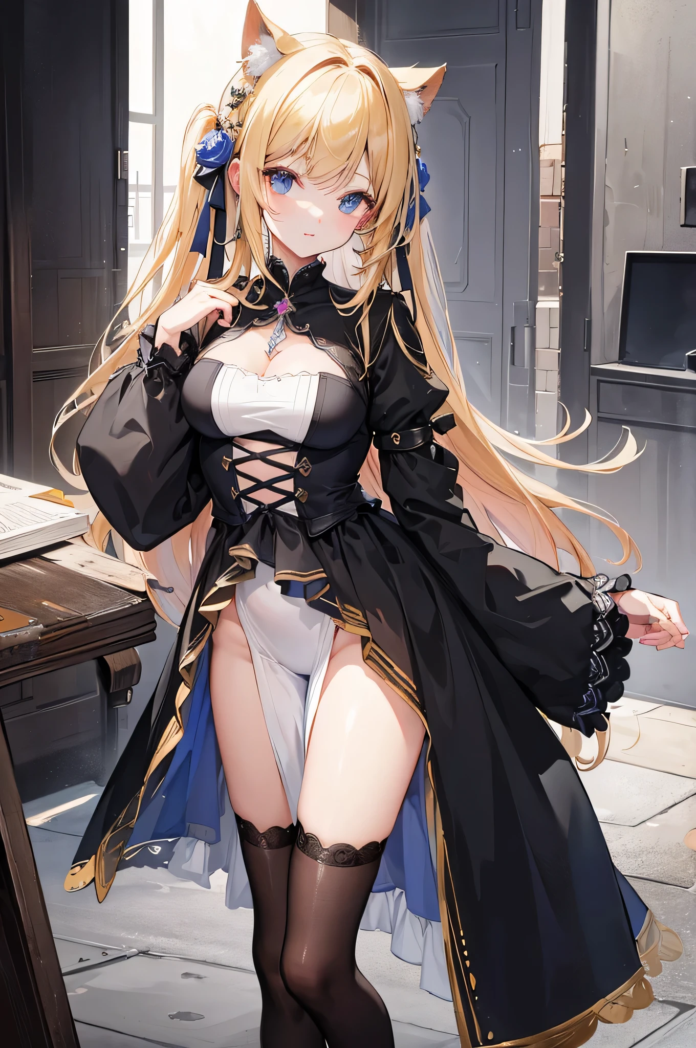 (masterpiece)), ((highest quality)), ((High resolution)), ((In detail))、Anime-style woman、theme: black、Beautiful light、cute、beauty、