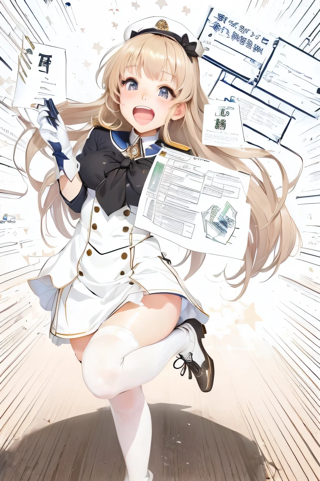 Anime girl in uniform holding pen and paper, Lolish, fleet collection style, from Girls&#39; Frontline, Girls&#39; Frontline style, Azur route style, anime maid ss military, fine details. Girls&#39; Frontline, mischief!!, Girls&#39; Frontline cg, Girls&#39; Frontline, From the Azur Lane video game, Kitagawa Marin Fan Art, Edge, Shikami ,8K 