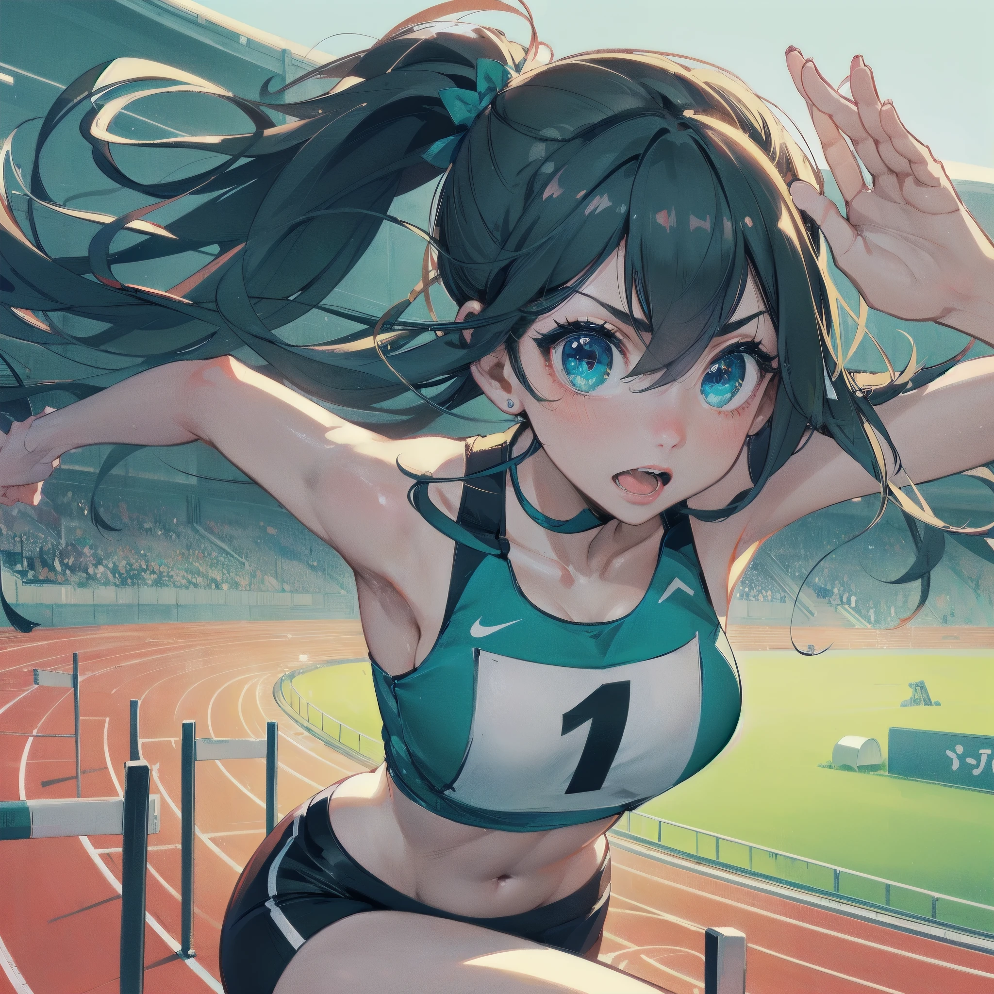 high quality,HD,16k,sharp lines,1 girl,Female judo athlete ,cute face, large breasts, nice legs,At the judo venue,focus girl,detailed beautiful face,detailed clothes,beautiful eyes,cool,dynamic angle
