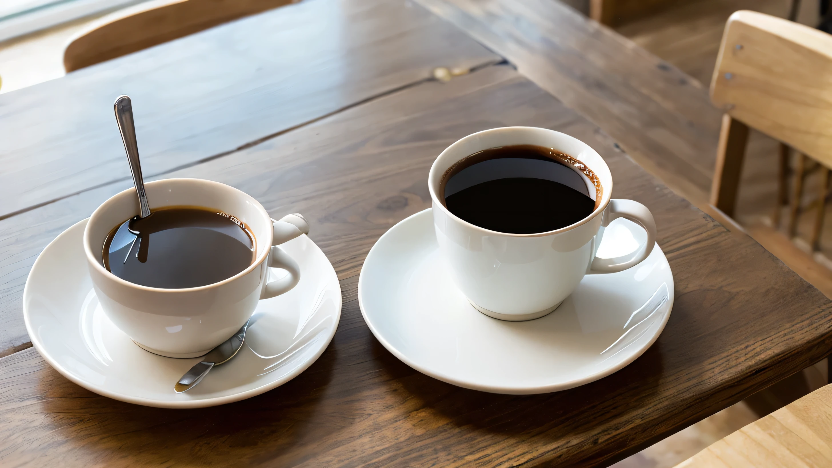 cup of coffee, on a plate