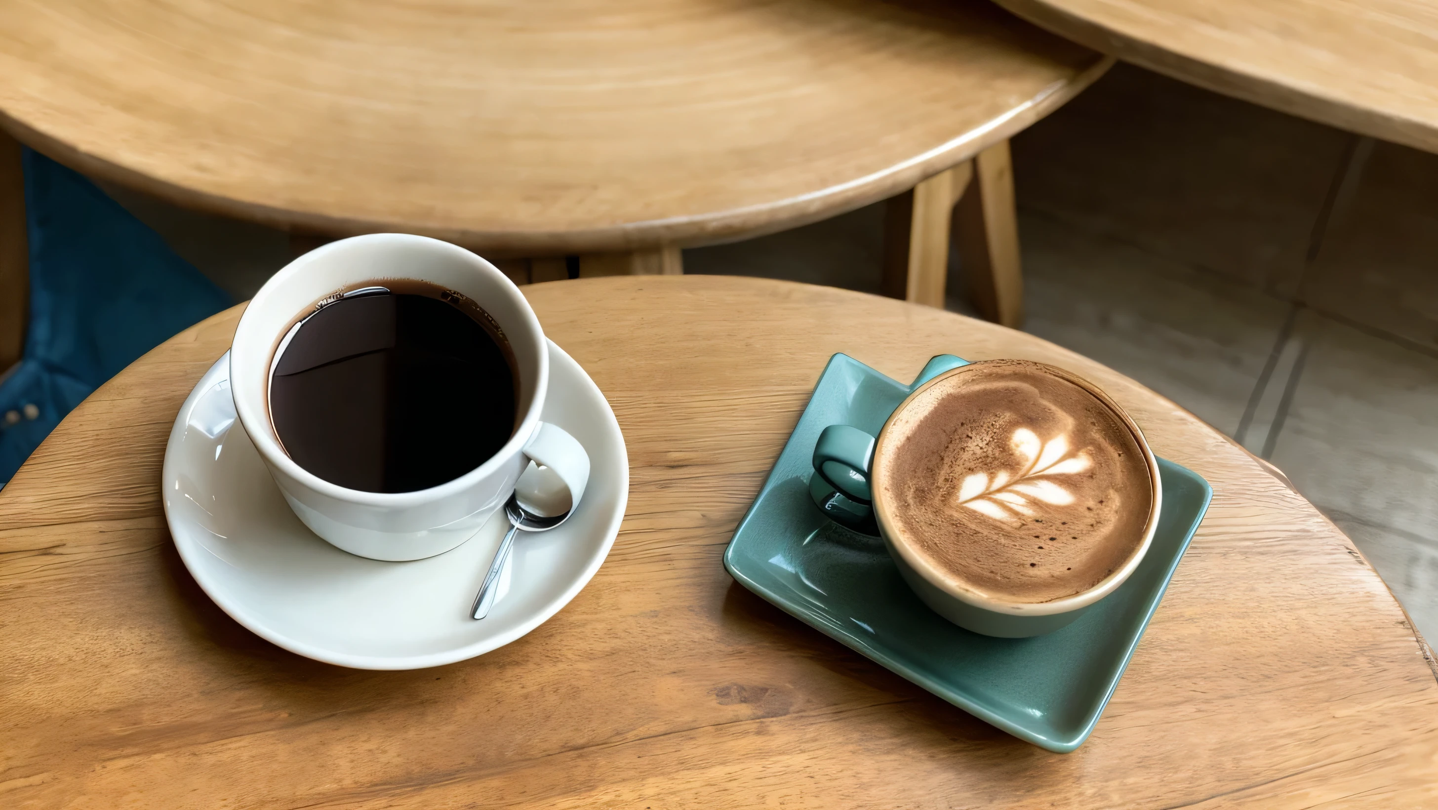 cup of coffee, on a plate
