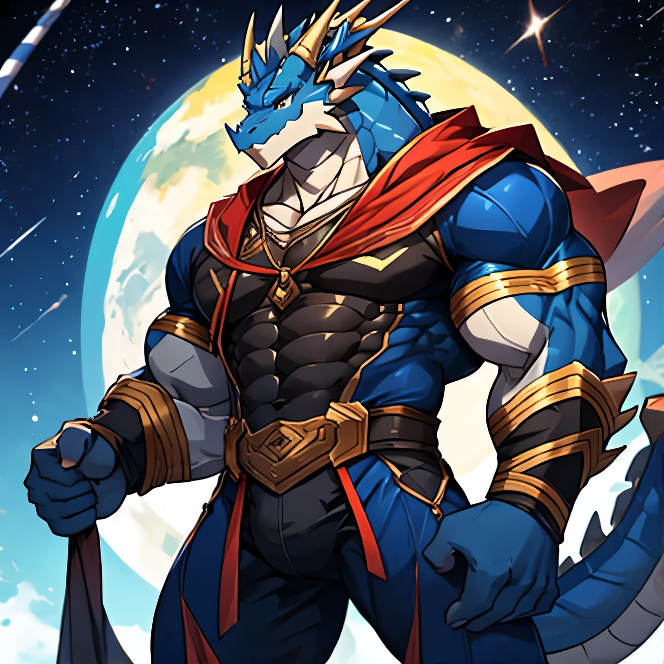 Muscular Macho vestments Navy Blue Dragon Man Handsome Arm muscle bodysuit