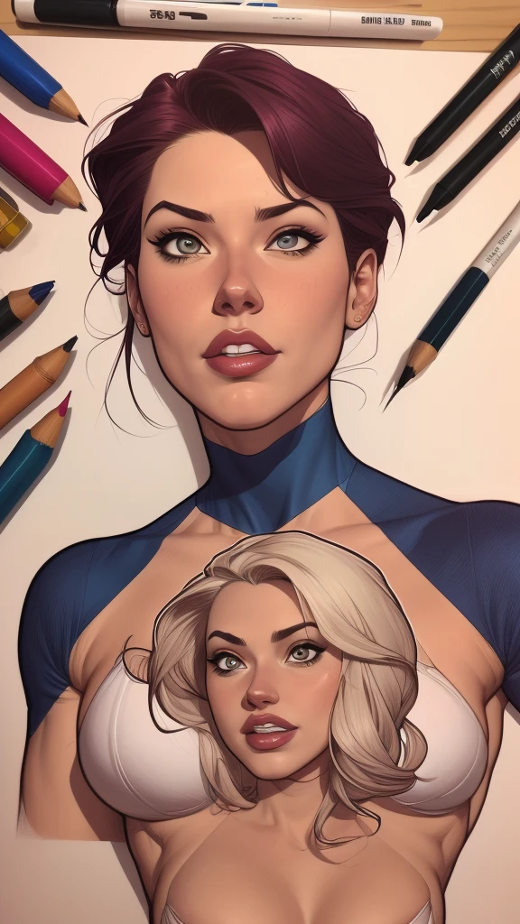 um desenho de uma mulher com uma fantasia maravilhosa posando para uma foto, artgerm e lois van baarle, German style art, Steven Artgerm Lau, estilo ivan talavera e artgerm, Artgerm e Warren Louw, estilo artgerm, artgerm extremamente detalhado, quadrinhos artgerm, graphic artist artgerm