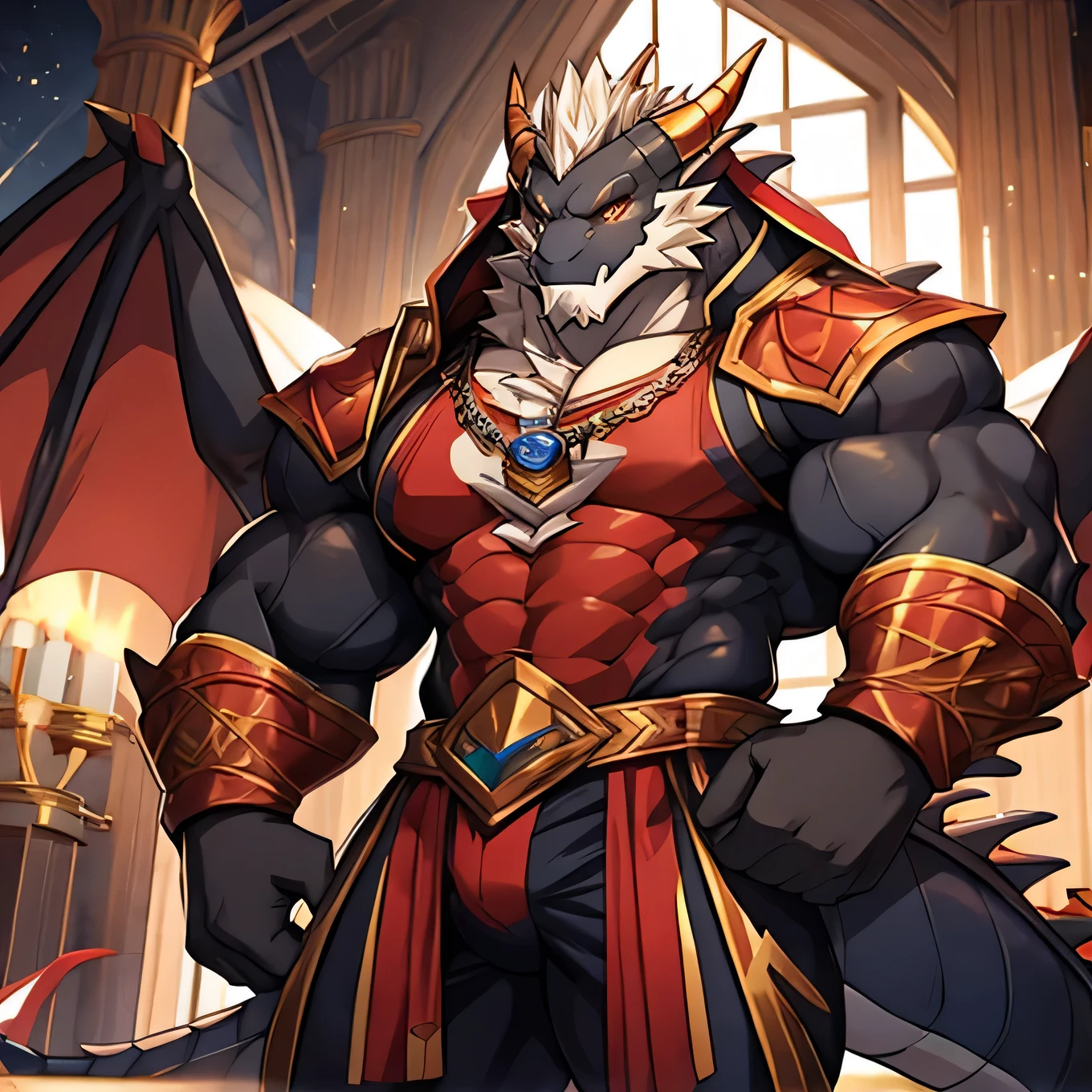 Muscular Macho vestments Dragon Man Handsome Arm muscle bodysuit