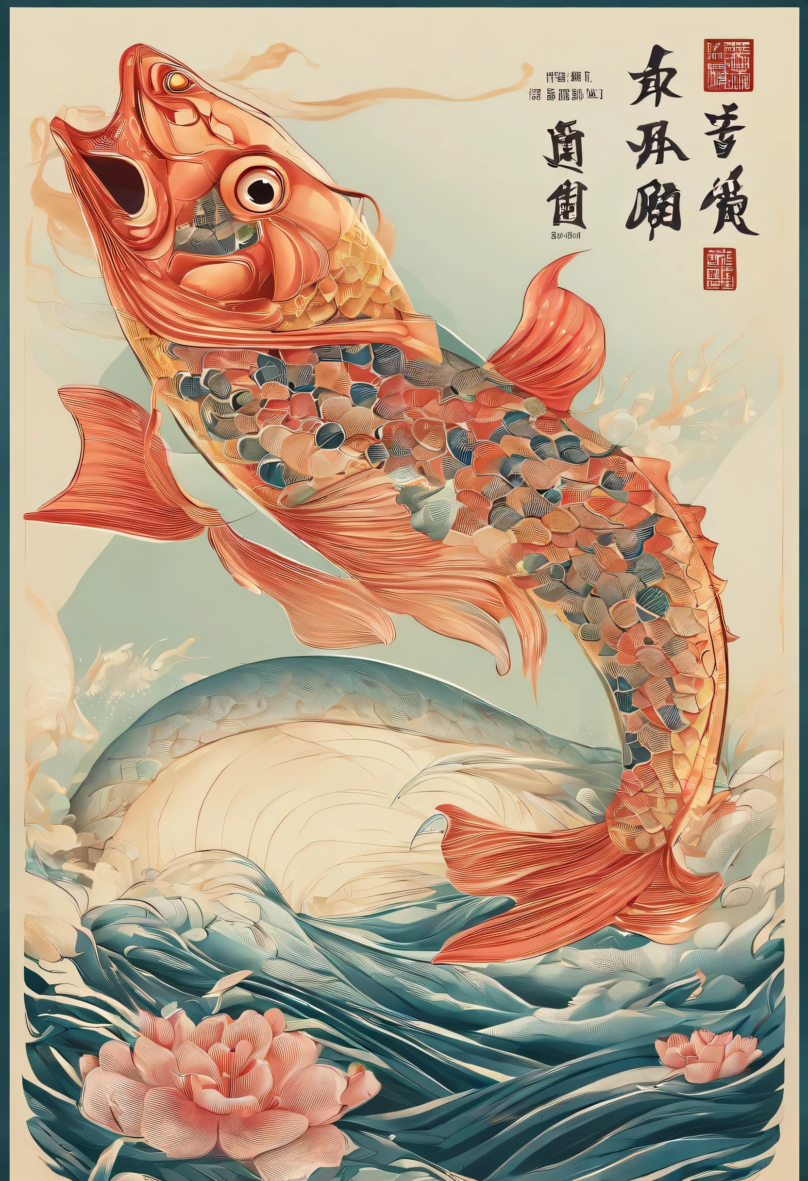 Fairy Sea Fish，Chinese style，Three View