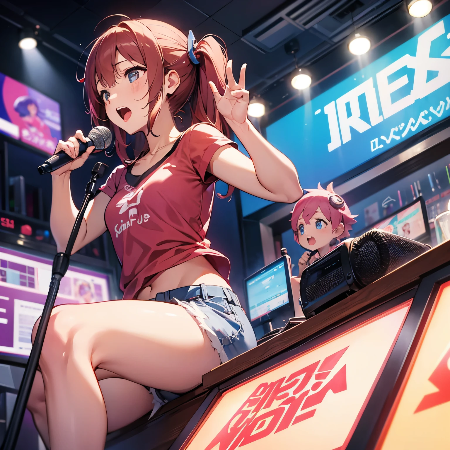 Karaoke store, , Sing with a microphone, 