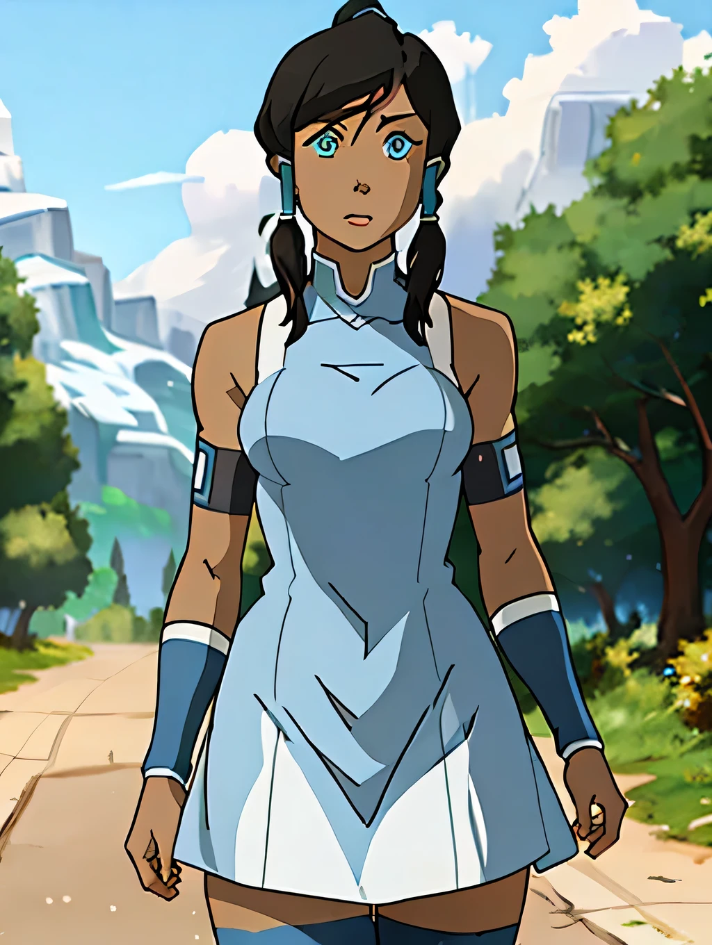 Korra from “The Legend of Korra” wearing a sundress