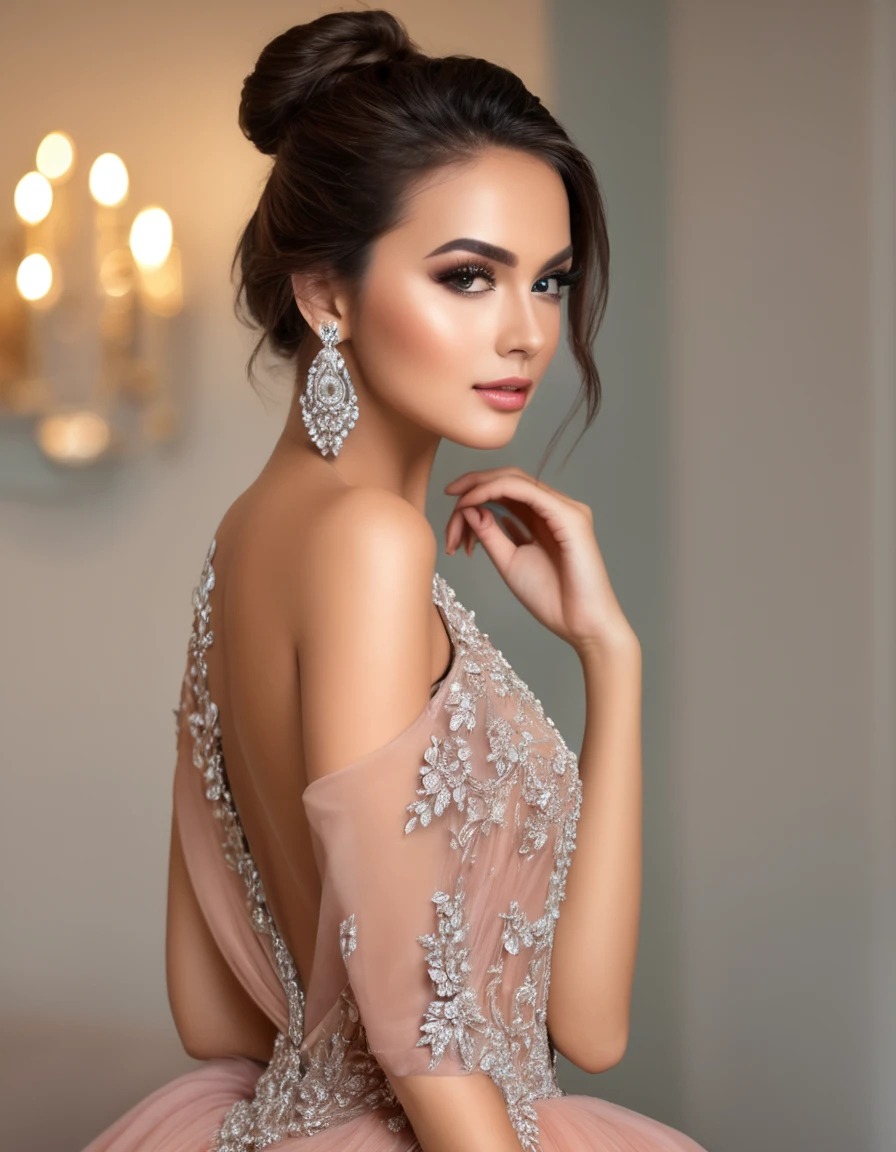 Real, photo,beautiful girl, Sexy,evening gown , beautiful face