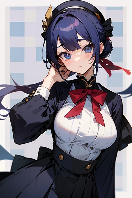 MS. cute、Taisho、Checkerboard Pattern、Beautiful Eyes、Embarrassing、Navy blue and red