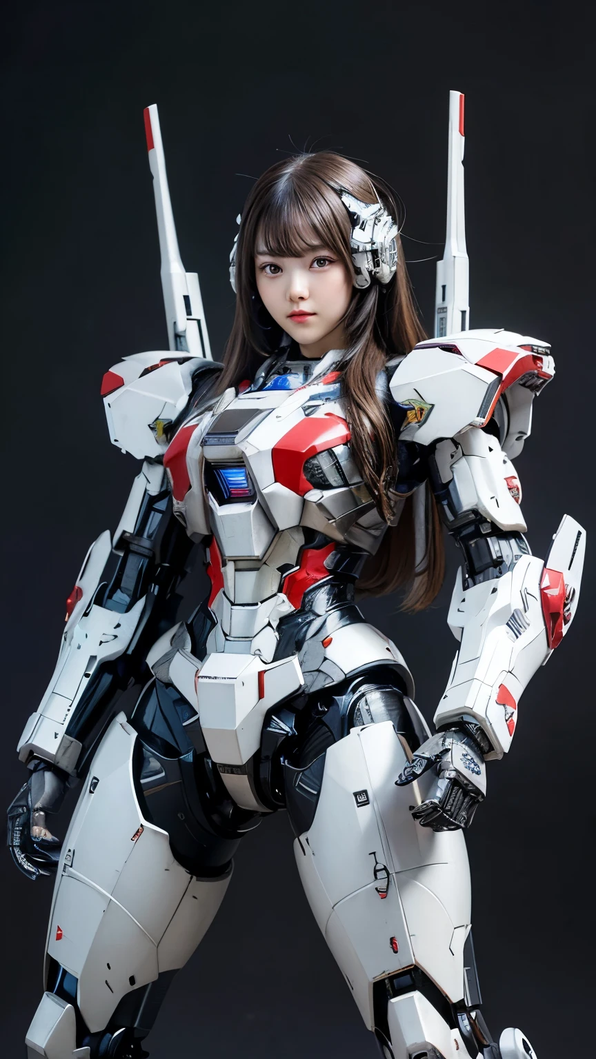  Super detailed, advanced details, high quality,  High resolution, 1080p, hard disk, beautiful,(war machine),Armor War,(Missile)Capture the big picture,beautiful,Mecha cyborg girl,battle mode,Mecha body girl,She is wearing a futuristic war machine weapon mecha