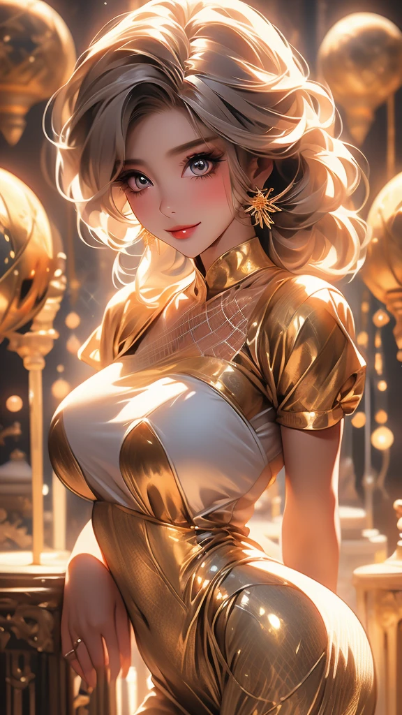 sexy attractive girl, honey witch, white curly hair, short hair, many sparkle honey drops in hair, orange eyes, sparkle orange makeup, orange eyeliner, red lush lips, big beautiful breasts, without clothes, (( covered with honey)), ((Lies behind the honey)), ((decorated with honey)), shining orange, a lot of honey, lies on the honey, sexy atmosphere, attractive pose, beautiful body, beautiful shapes, fantasy, intricate, elegant, highly detailed, digital painting, artstation, concept art, matte, no instructions, clear focus, illustration. very higаh resolution, masterpiece, stunning, trendy artstation, 8k, uhd