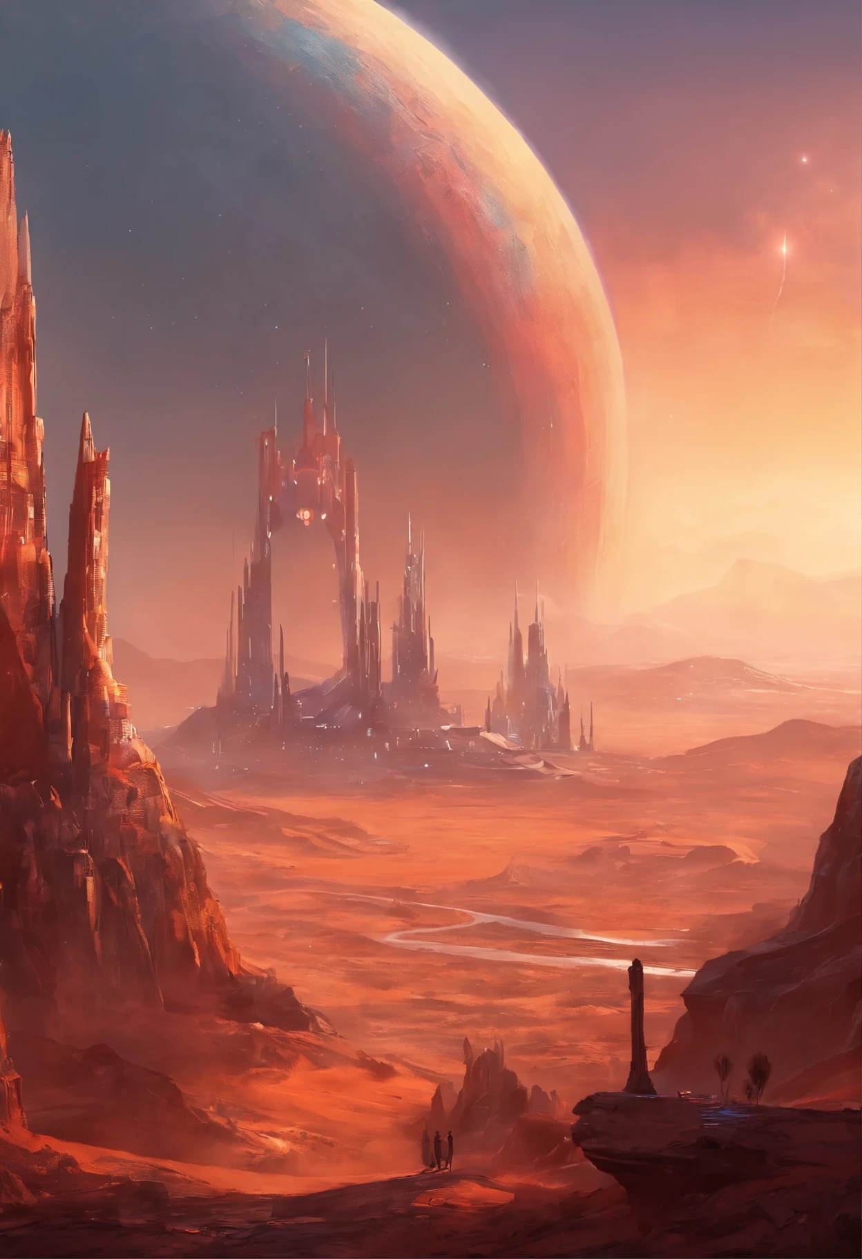 Future Mars Housing、Terraform、Future City, UHD, accurate, best quality, 8k
