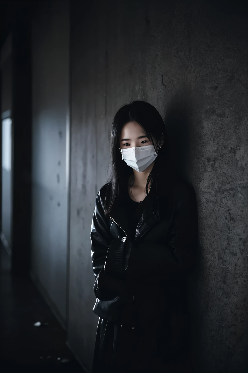 (a person hiding their inner pain behind a smile),depression,lonely landscape,empty,desolate,emotionless face,tired eyes,hidden tears,mask,thoughtful expression,haunting atmosphere,deep sadness,monochrome,moody lighting,subtle shadows,cold and desaturated colors,abandoned place,isolated figure,inner struggle,heavy heart,silent screams,aching soul,lost in darkness,surreal elements,fragile facade,unseen battles,stress and anxiety,hopelessness,crumbling dreams,sadness overwhelming in silence,desperate escape,mental exhaustion,beauty in despair,emotionally drained,fleeting happiness,lack of connection,False sense of normalcy,lonely roads,trapped in darkness,masking the pain,heartbreaking solitude,drowning in sadness.