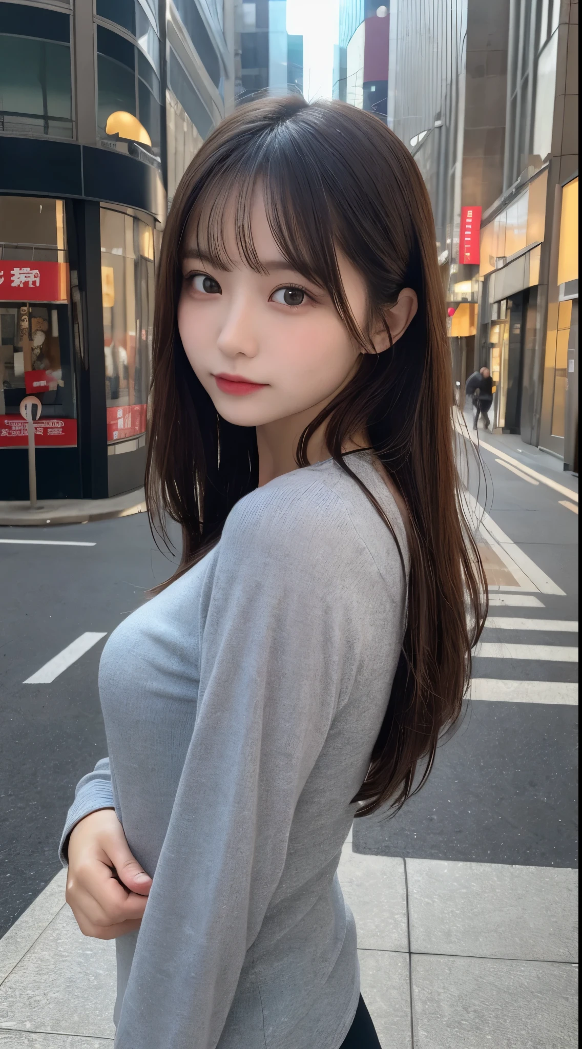 In detail, High resolution, high quality、Perfect dynamic composition, Beautiful fine details, Medium Hair, 、Natural color lip,Kamimei、Shibuya Ward、20-year-old girl、1 person、Clear Skin、Shiny Hair、Tabletop, 最high quality, figure, Super detailed, In detail, High resolution, 8k、The correct state of the human body、squat、Sculpture model pose，Photograph of hair fluttering in the wind