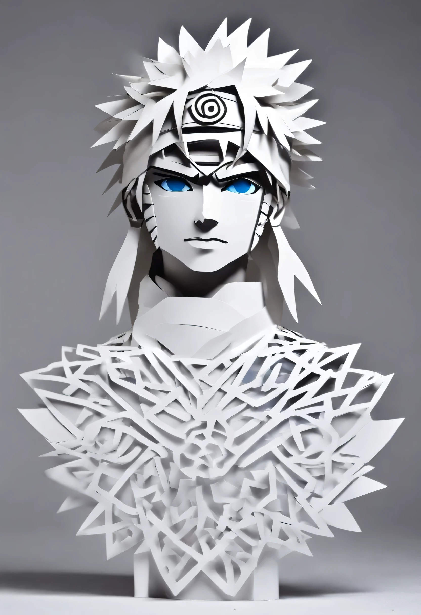naruto, street wear,Headband with the Konoha symbol, spiky blonde hair, bright blue eyes,