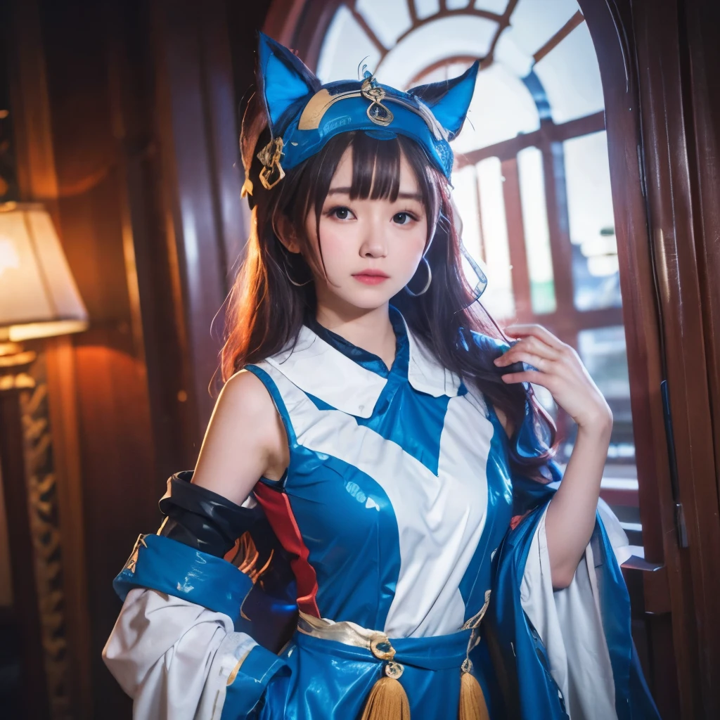 （8K，RAW photos，best quality，masterpiece：1.2））35 mm，Ultra-high detail，Professional lighting，best quality，Ultra-high resolution，Visually stunning，（1 girl：1.1），（Miao costumes and headdresses），Real human skin，（Perfect body 1.3）Super delicate face。