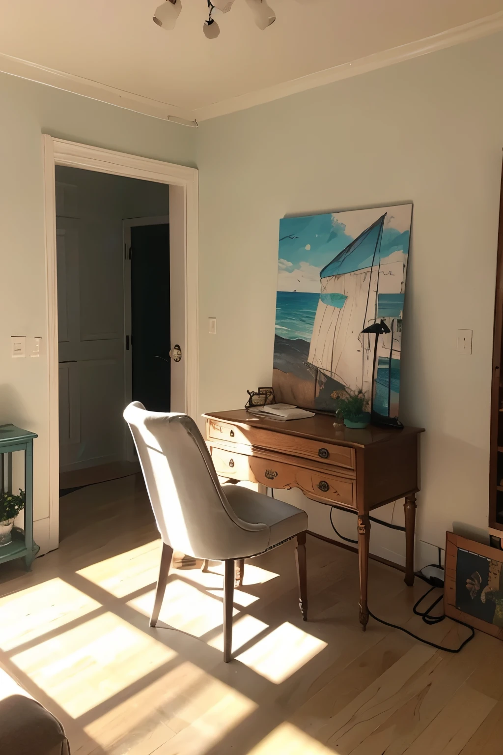 interior design unfinished painting