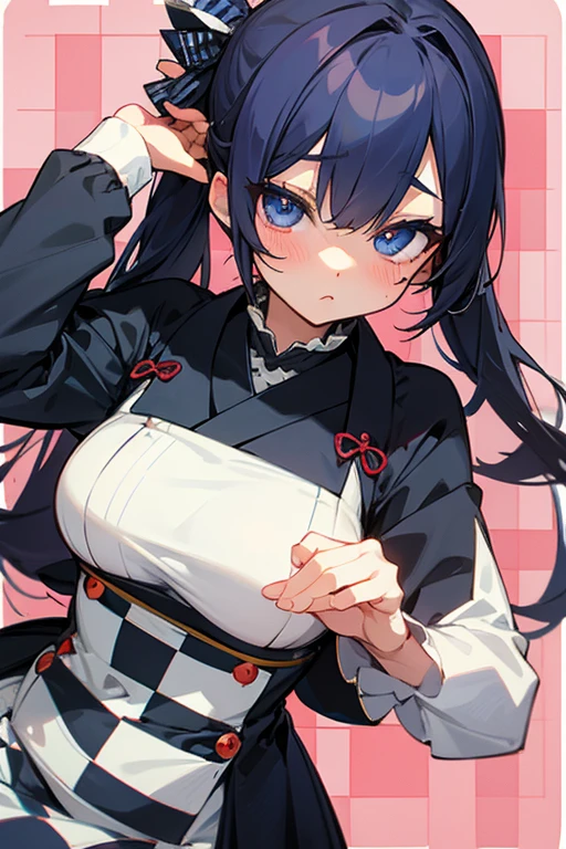 MS. cute、Taisho、Checkerboard Pattern、Beautiful Eyes、Embarrassing、Navy blue and red