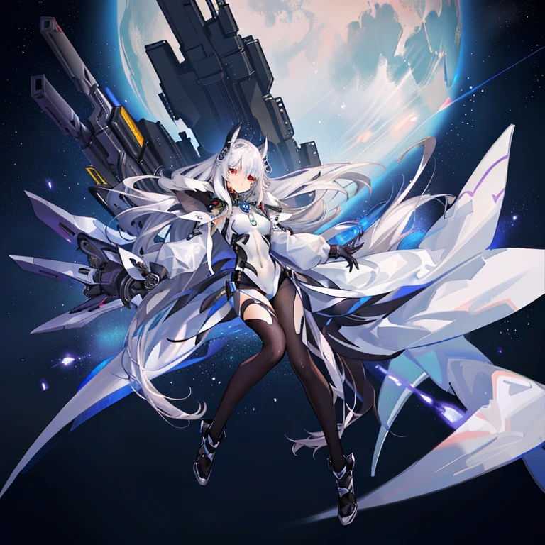 Pink Long Hair，Silvery-white eyes，Future technology tights combat suit，Kizi，HD graphics，Two-dimensional space，Travel through time，Biye gesture