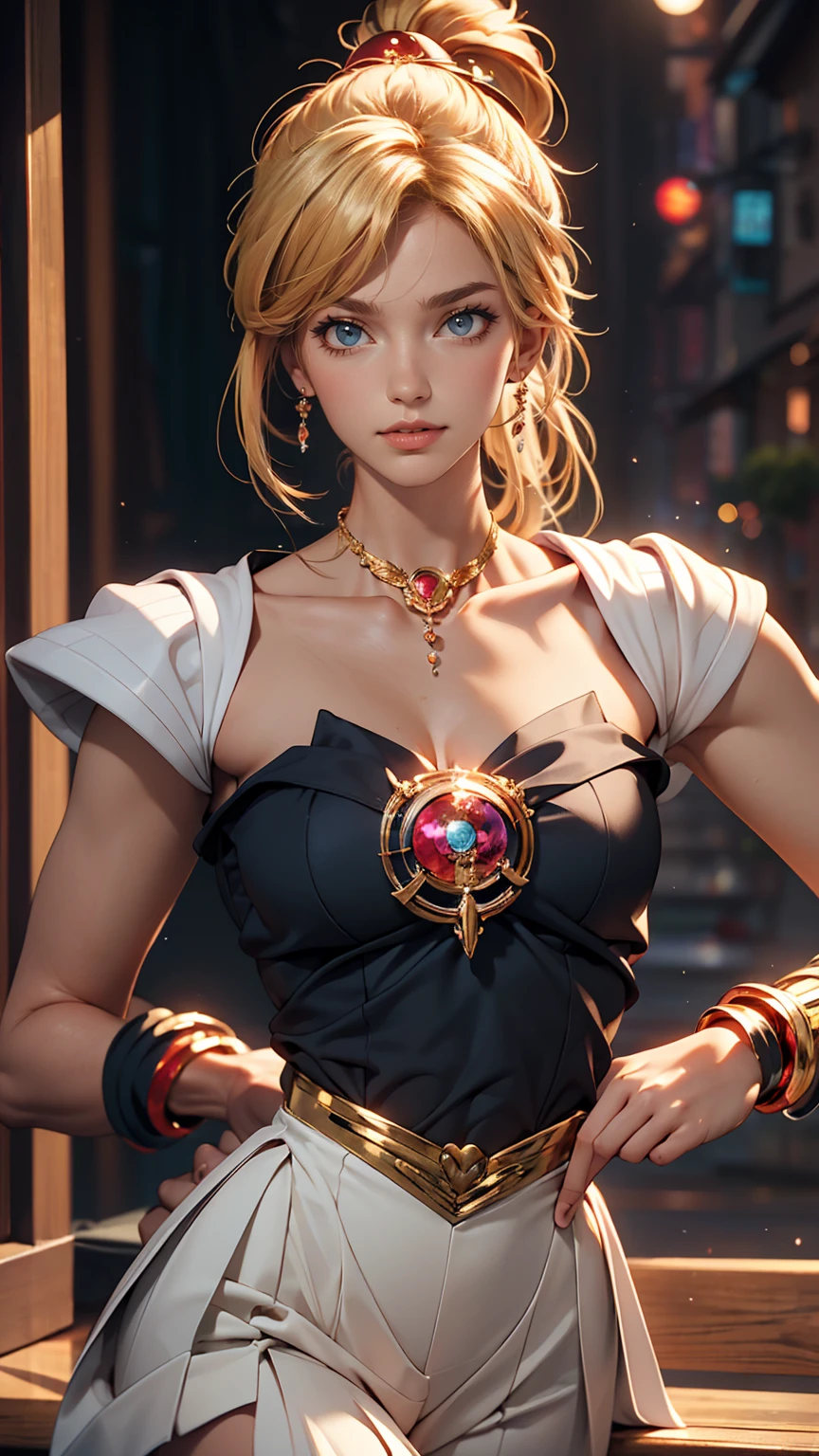 ((masterpiece)), (highest quality), (Super detailed), ((Very detailed)), 4K, (8k), Sailor Moon, Long Blonde Hair, Double Ponytail, Sailor Moon Aesthetics, Dream Core