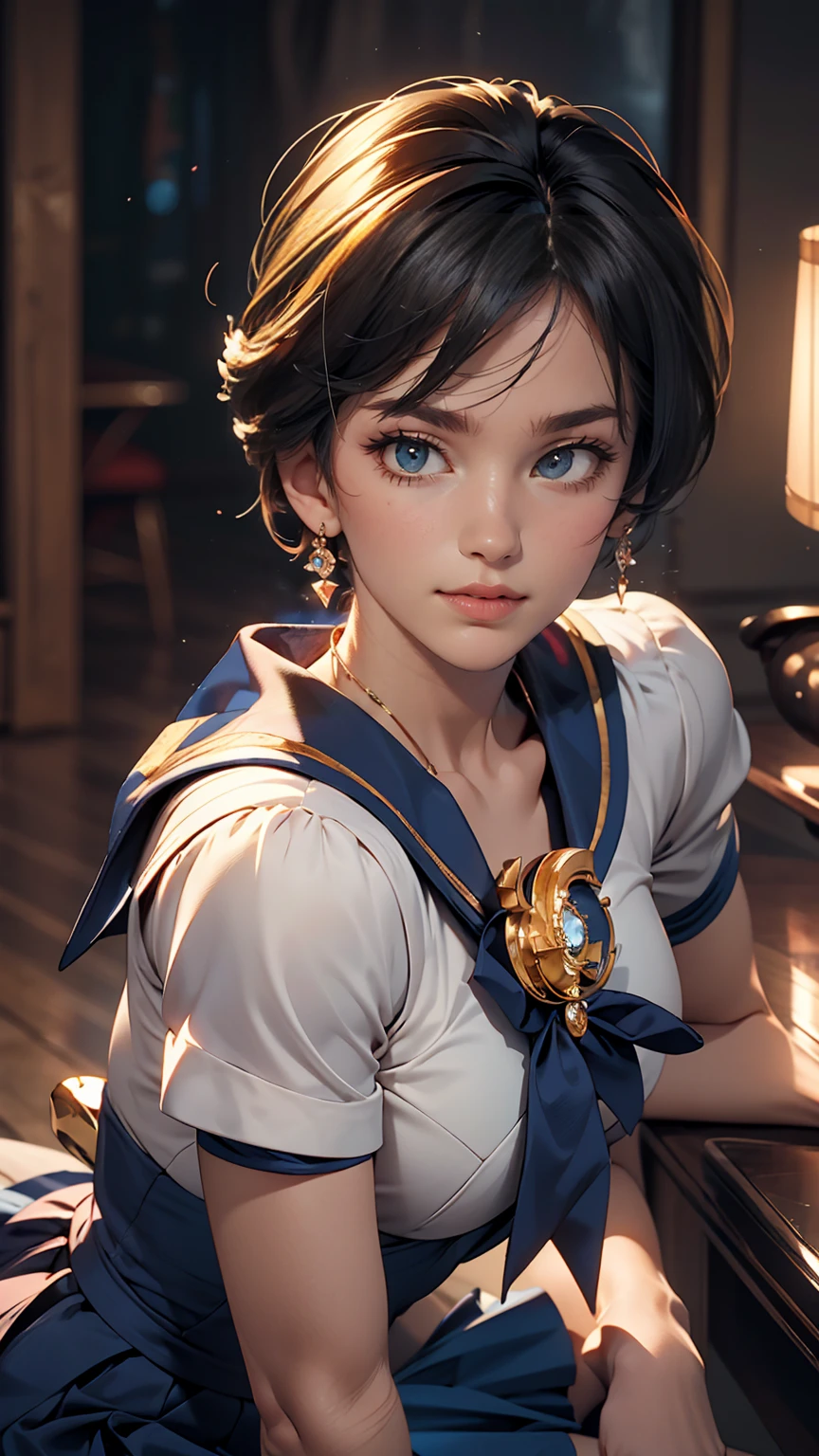 ((masterpiece)), (highest quality), (Super detailed), ((Very detailed)), 4K, (8k), Sailor Moon, Sailor Mercury