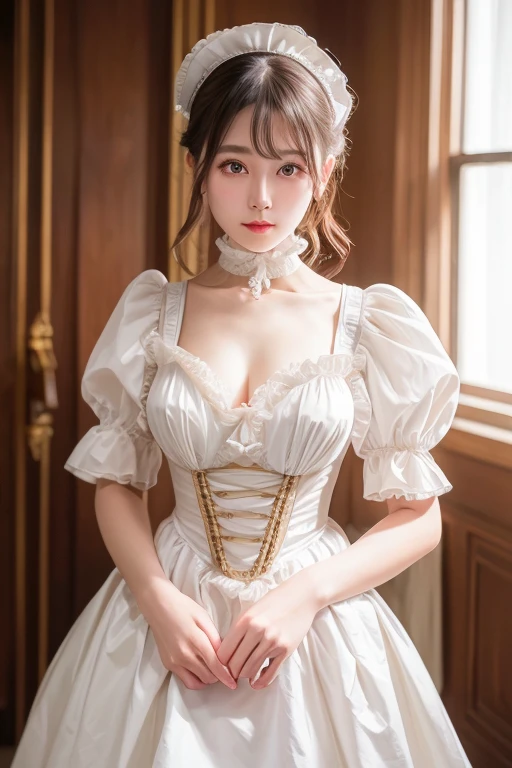 highest quality、Ultra-high quality CG Unity 8K、edwardian maid、Shiny metallic、