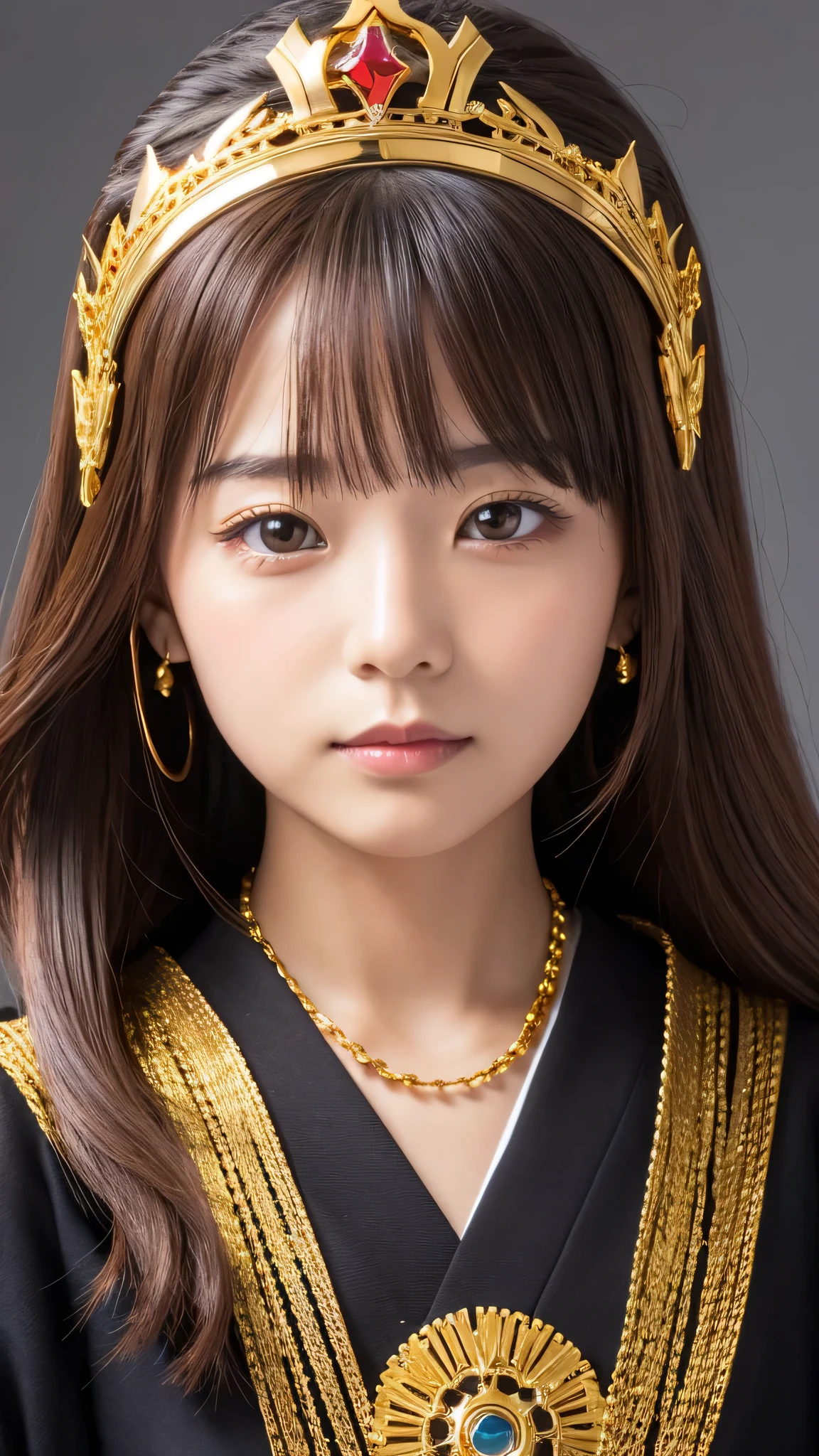 Himiko　Yayoi Period　Front of face　crown　gold