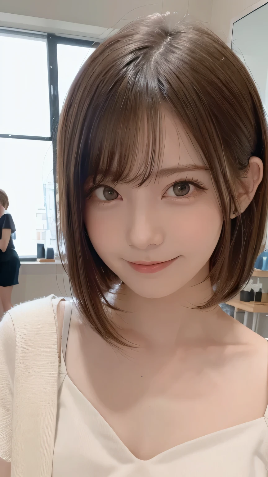 top-quality,fullbody shot,,super high resolution,(Realistic:1.4),Raw photography, Jersey,
generally,Girl getting her hair done in a hair salon,Spirit Stream,,Ponytail Break 8K, (RAW Photos: 1.2), (realism: 1.4), (Tabletop: 1.3), (Exquisite detail: 1.2), Delicate and beautiful details, (Eye details), (Facial details), (highest quality) :1.4), (Super Resolution: 1.2), Cinematic light, (Highly detailed illustration), (eyelash, highest quality, Super Resolution, Depth of written boundary, Wide Light, Natural Shadows,random cute pose, shy smile ,