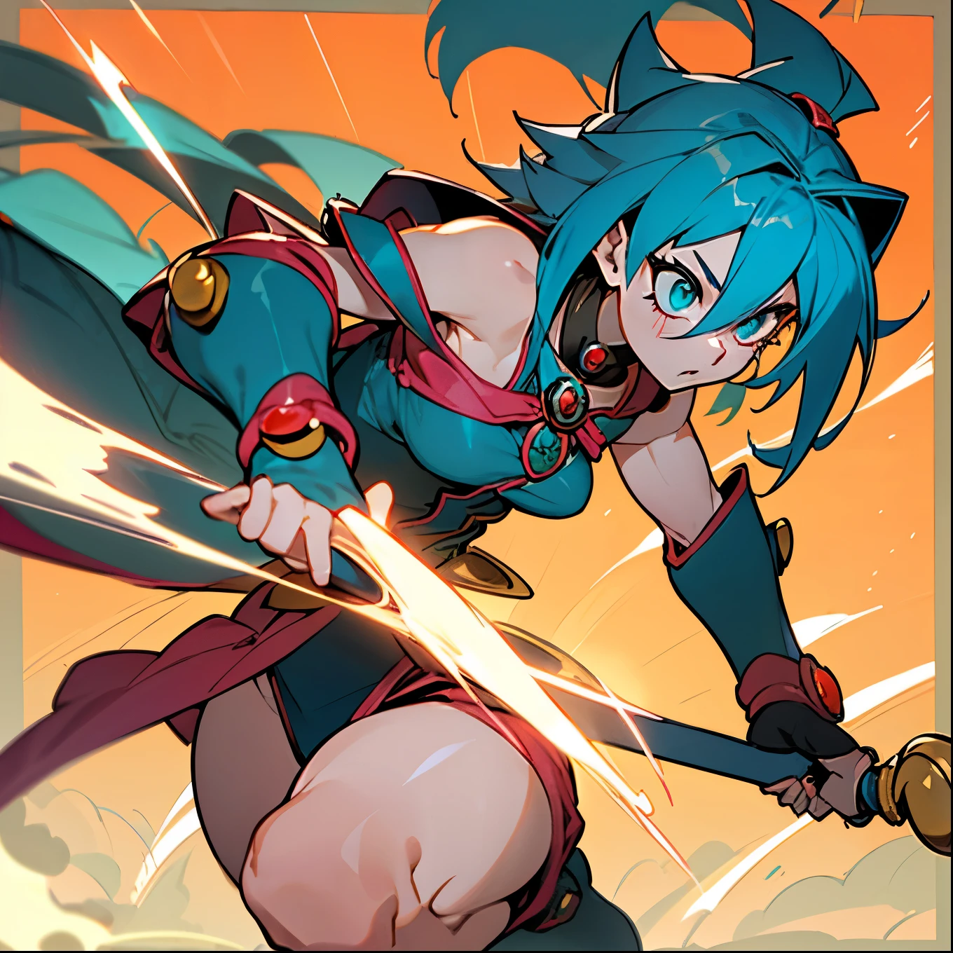 Nome: Akira Redd Breed: Saiyajin
Idade: 26 years old Physical description: Akira tem cabelos curtos nas cores vermelho e branco, Piercing cyan eyes and a lean, athletic appearance that reveals her strength and agility as a Saiyan warrior.
Personalidade: Akira is a naughty and fearless Saiyan, conhecida por sua personalidade ousada e provocante. Ela treina diligentemente todos os dias, improving your combat skills and physical strength to become an unbeatable fighter. Apesar de sua natureza provocadora, Akira has a strong and generous heart, pronto para proteger aqueles que ama. Ela pode alternar entre momentos de brincadeira e seriedade, displaying your ability to be cold and calculating when necessary. Akira is a unique and captivating warrior, defying expectations and surprising your opponents with your cunning and determination.