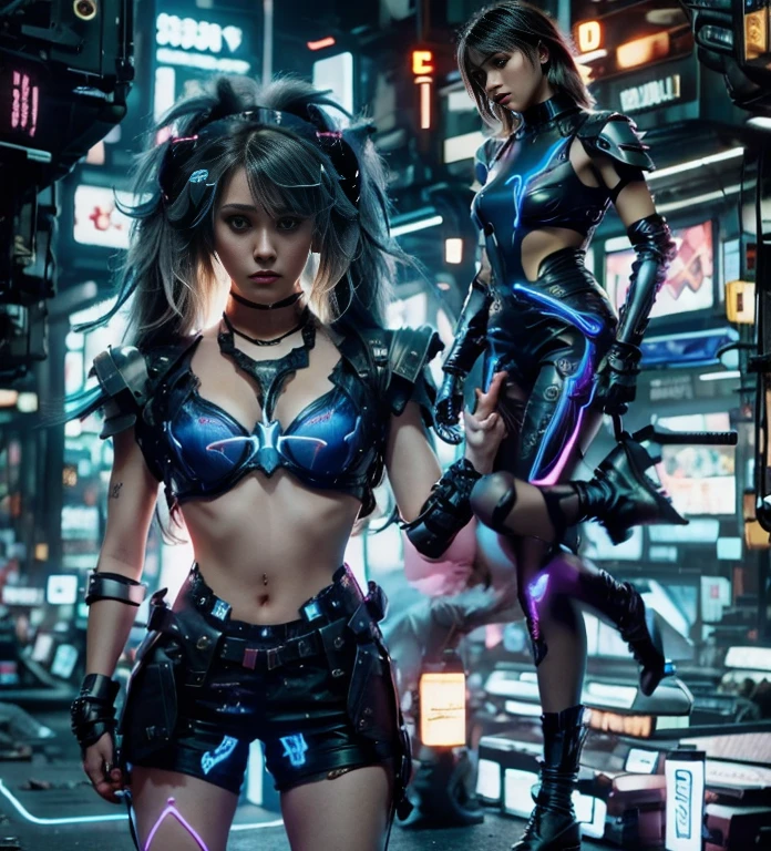 (Photorealistic:1.4) 1 beautiful girl, (((cyberpunk grey armour technological with blue neon decourations))), ((blonde straight hairs)), ultra beautiful cute, perfect, with a book that emits purple lightnings, 12k, UHD, PHOTOREALISTIC, ULTRA REALISTIC, raw photo, insane details, masterpiece, ((babe gorgeous the most beautiful in the world))