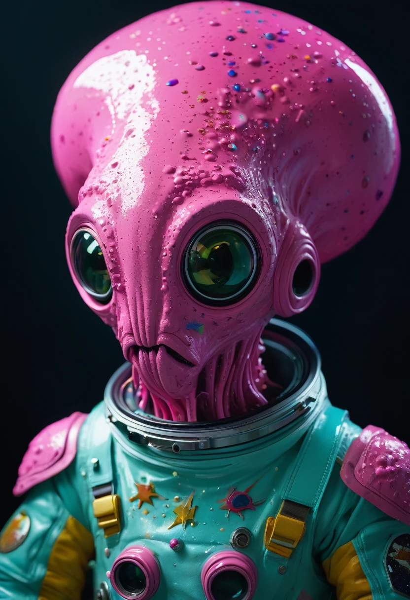 8K, ARTISTIC photogrAphy, best quAlity, mAsterpiece: 1.2), A (potrAit:1.2) Don Bluth Style ASTRONAUT Cthulhu pink Toon Doll, full body RAW candid cinema, cyan hair, 16mm, color graded portra 400 film, remarkable color, ultra realistic, sad admosphere, dark lighting, oppressive atmosphere, depressive colors, kodak portra 400, photograph,r, Natural Light, Pinhead lighgts, blur reflection, Brush Strokes, Smooth, abstract, Splatter, Oil On Canvas, rainbow colors, fractal isometrics details bioluminescens : a stunning realistic photograph of wet bone structure, 3d render, octane render, intricately detailed, titanium decorative headdress, cinematic, trending on artstation | Isometric | Centered