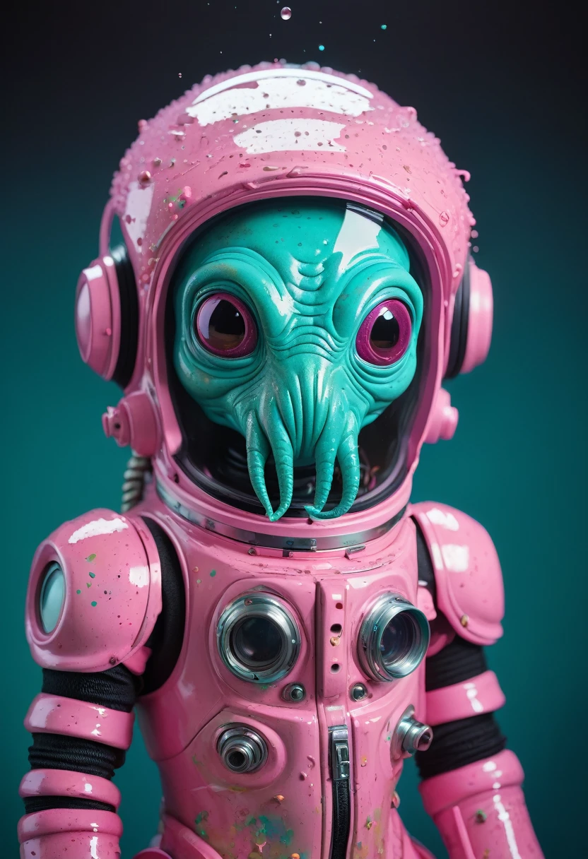 8K, ARTISTIC photogrAphy, best quAlity, mAsterpiece: 1.2), A (potrAit:1.2) Don Bluth Style ASTRONAUT Cthulhu pink Toon Doll, full body RAW candid cinema, cyan hair, 16mm, color graded portra 400 film, remarkable color, ultra realistic, sad admosphere, dark lighting, oppressive atmosphere, depressive colors, kodak portra 400, photograph,r, Natural Light, Pinhead lighgts, blur reflection, Brush Strokes, Smooth, abstract, Splatter, Oil On Canvas, rainbow colors, fractal isometrics details bioluminescens : a stunning realistic photograph of wet bone structure, 3d render, octane render, intricately detailed, titanium decorative headdress, cinematic, trending on artstation | Isometric | Centered