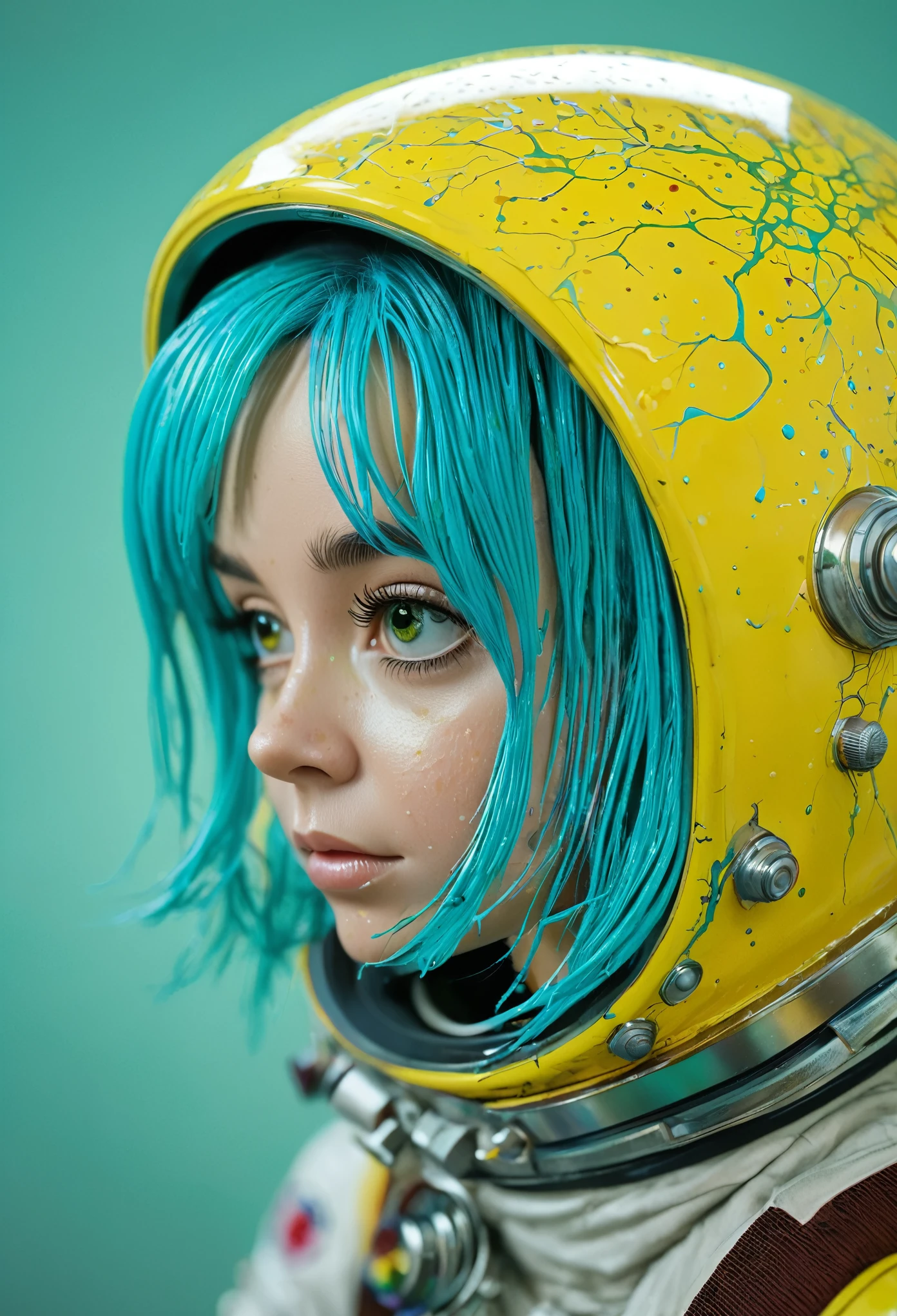 8K, ARTISTIC photogrAphy, best quAlity, mAsterpiece: 1.2), A (potrAit:1.2) Don Bluth Style ASTRONAUT Cthulhu yellow Toon Doll, full body RAW candid cinema, cyan hair, 16mm, color graded portra 400 film, remarkable color, ultra realistic, sad admosphere, dark lighting, oppressive atmosphere, depressive colors, kodak portra 400, photograph,r, Natural Light, Pinhead lighgts, blur reflection, Brush Strokes, Smooth, abstract, Splatter, Oil On Canvas, rainbow colors, fractal isometrics details bioluminescens : a stunning realistic photograph of wet bone structure, 3d render, octane render, intricately detailed, titanium decorative headdress, cinematic, trending on artstation | Isometric | Centered