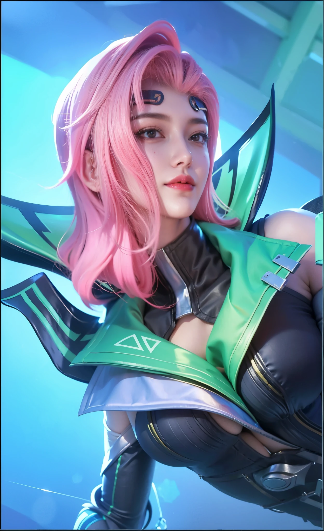 a close up of a woman wearing a red hood like a ruby wearing a patch over one eye, shadowbringers cinematic, 4 k detail fantasy, a beautiful fantasy empress, game cg, xianxia fantasy, xianxia hero, 2. 5 d cgi anime fantasy artwork, cinematic goddess close shot, ruan jia and artgerm, wow 4 k detail fantasy, hyperdetailed fantasy character, smile beautifull.