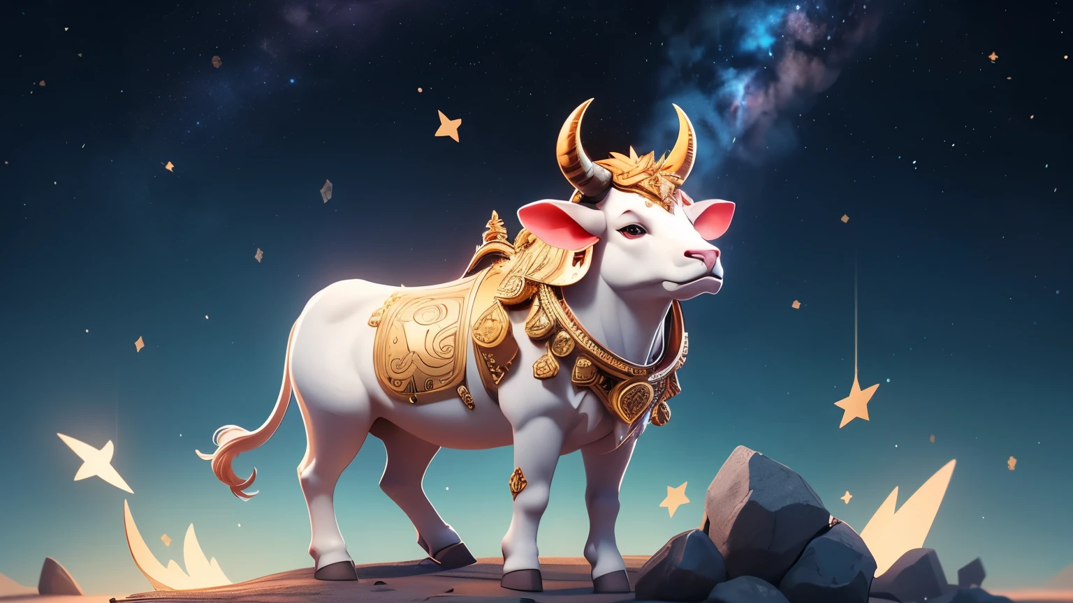 High degree of resolution, Taurus is a reliable companion with the symbol of the bull, He stands firmly on the ground, with the brilliance of the constellations as his backdrop, His horns point toward the new planets awaiting discovery in their adventurous journey, No stand required,