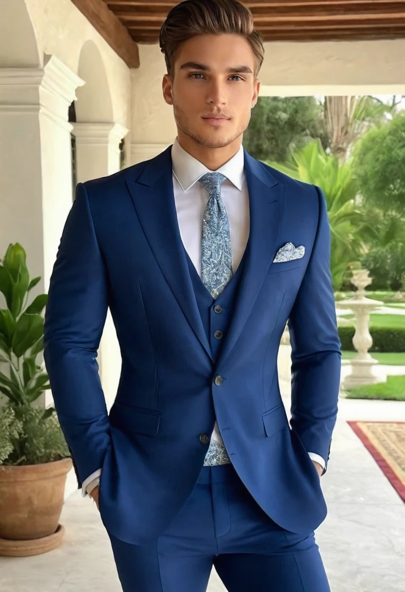 (best high quality:1.2), Work of art, 8k, extremely detailed, (High detail:1.2), Solo, 24 year old male, (formal suit),