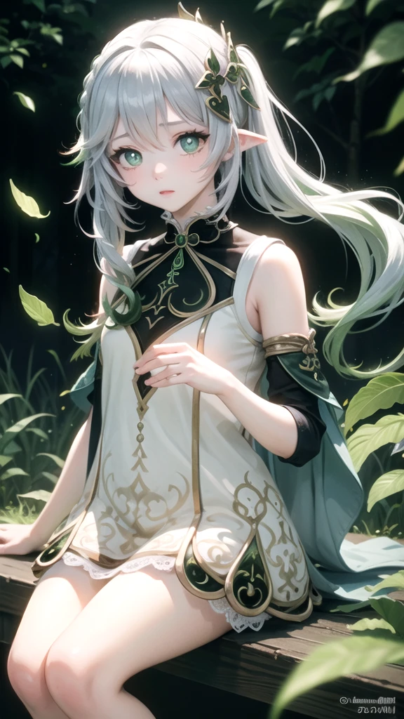 (High Detail:1.2) Anime Girl, (Cinematic Lighting, Delicate Colors), (Falling Leaves:1.2), Lighting Calm, Wind, Fog. Turquoise, delta tones.