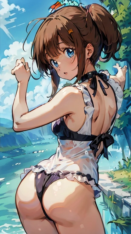 masutepiece、hiquality、Hi-Res、1 persons、girl with、onepiece swimsuit、Accurate drawing、Detailed drawing、