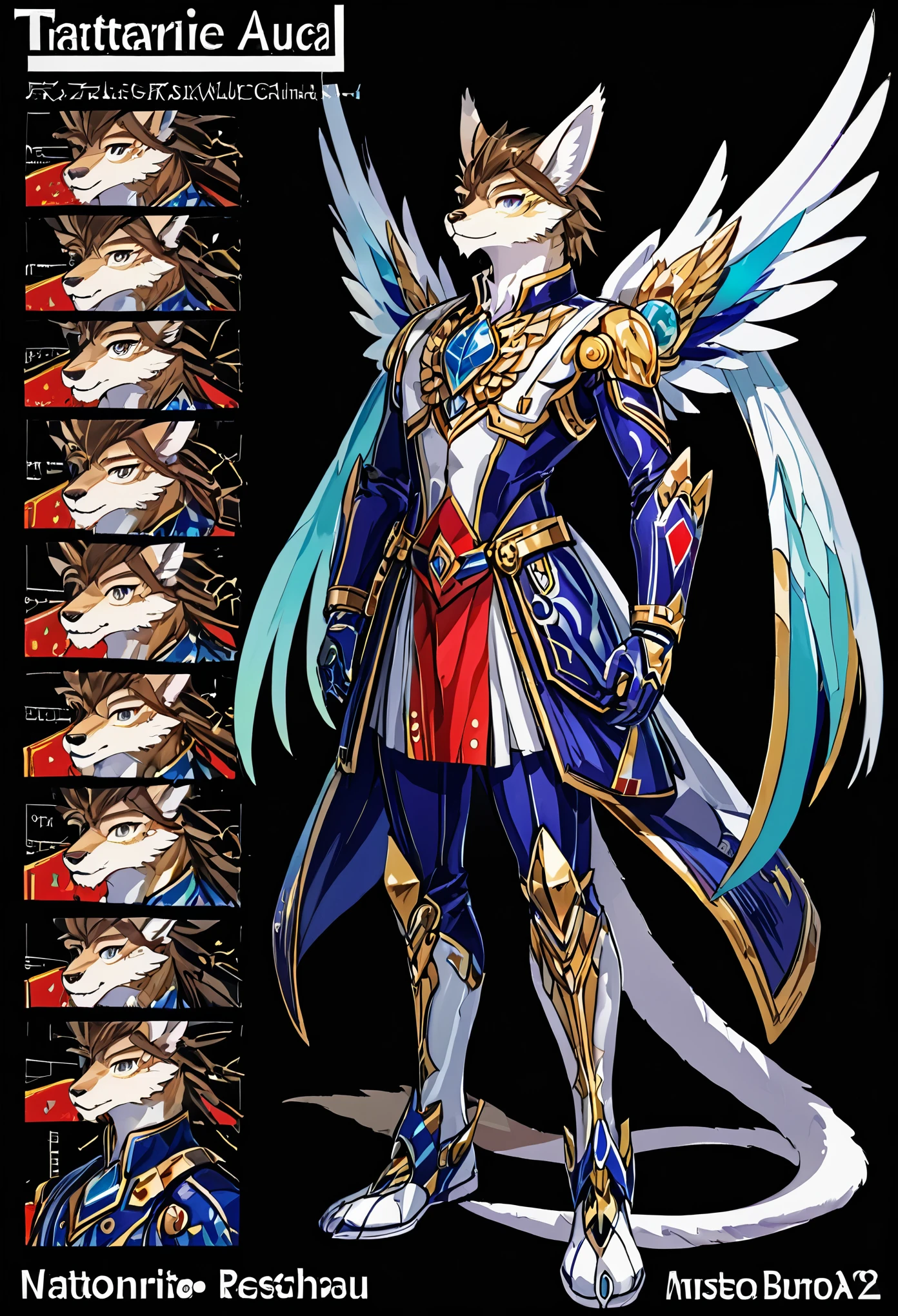 ((masterpiece)), (ultra detailed), (best quality), detailed background, (style of Science Fiction), (concept art, character sheet), game package, absurdres(highly detailed beautiful face and eyes)perfect anatomy(angelic handsome boy, kemono, child)(furry anthro),