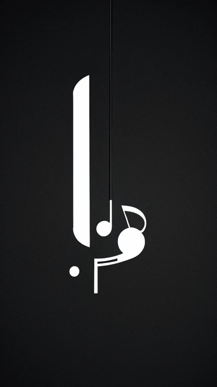 symbols, unique, simple, black and white, music note