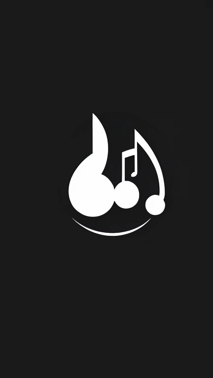 symbols, unique, simple, black and white, music note