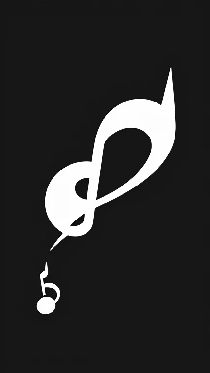symbols, unique, simple, black and white, music note