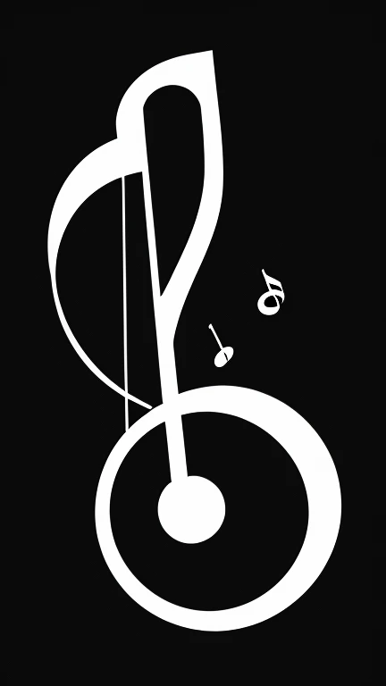 symbols, unique, simple, black and white, music note