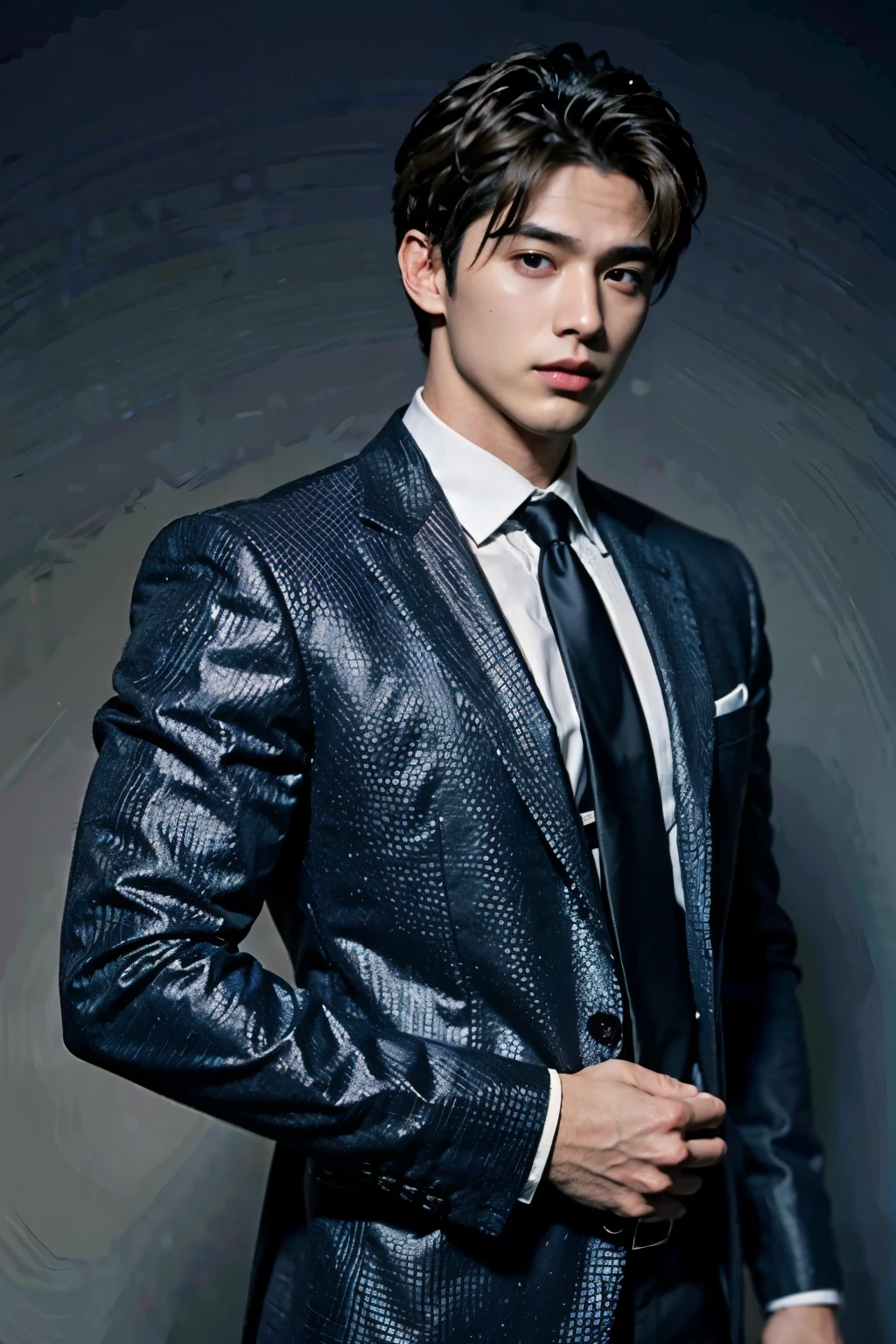 Men, muscular, realistic, handsome, broad shoulders, wearing suit, blonde hair