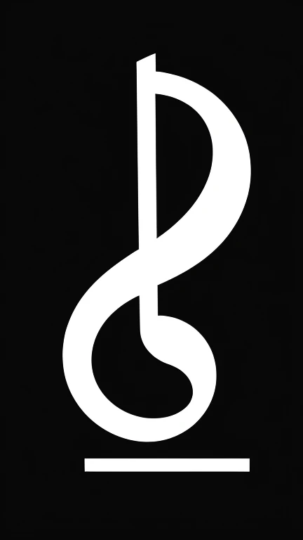 symbols, unique, simple, black and white, music note