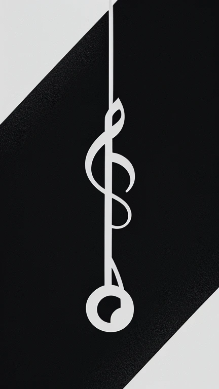 symbols, unique, simple, black and white, music note