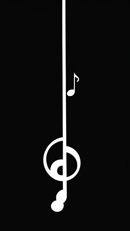 symbols, unique, simple, black and white, music note