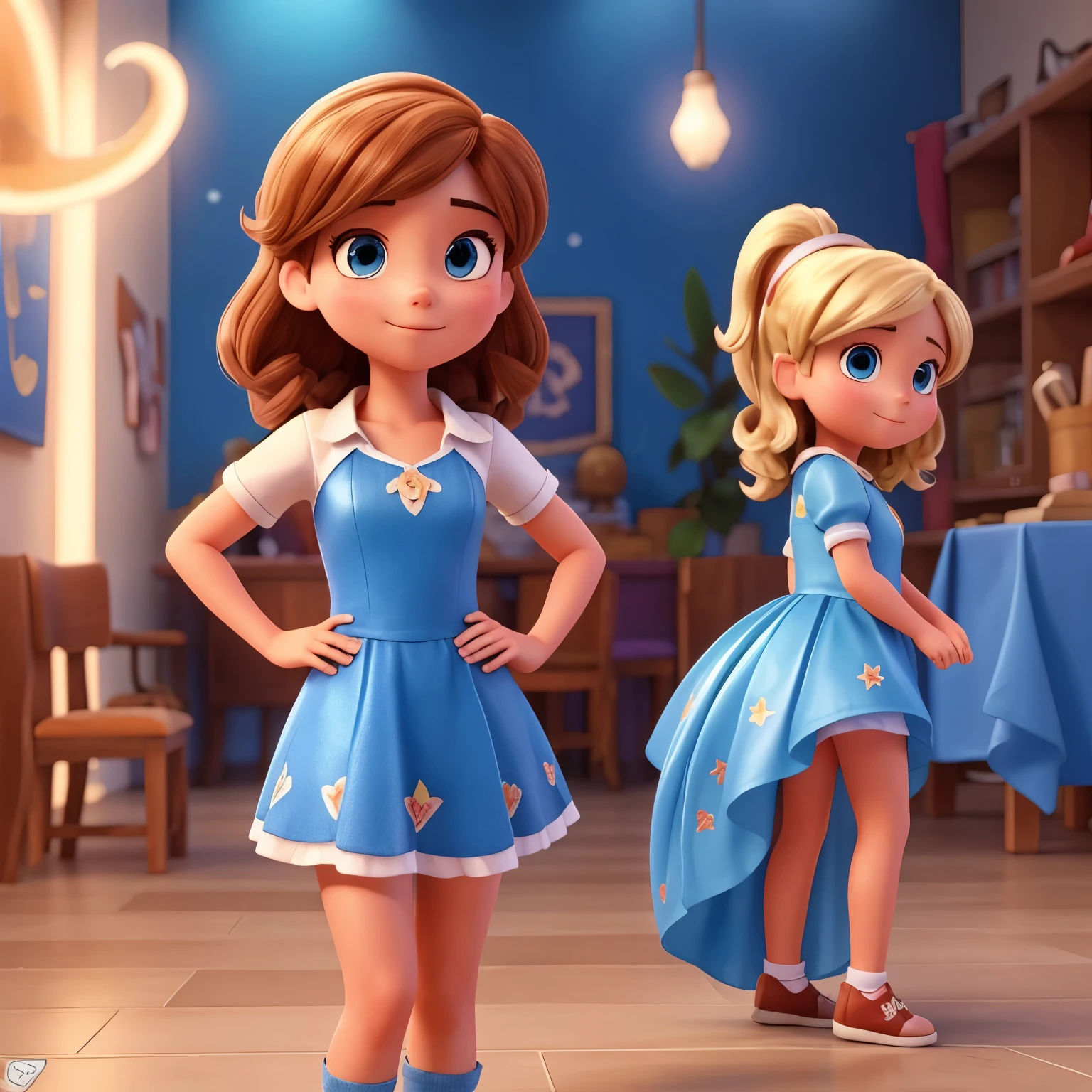 replicate the image above without cutting out the character's feet